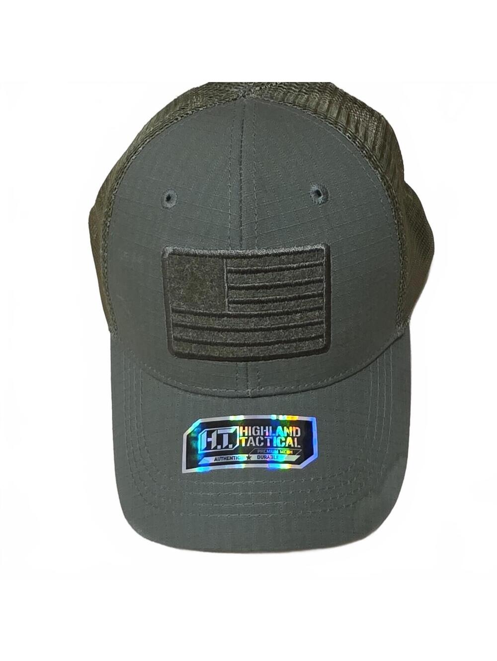 HIGHLAND TACTICAL Men’s Snapback Hat Mesh Back One Size Green w/Mesh NEW